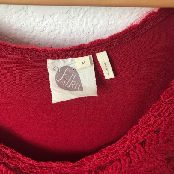 Anthropologie | Lilka Geranium dress Red - Picture 3 of 5